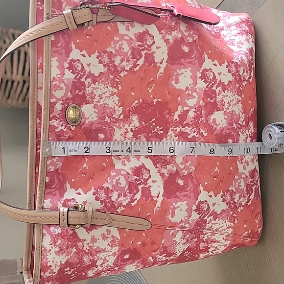 COACH pink/red floral tote bag - Picture 9 of 10